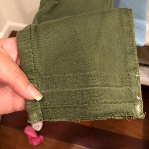 Banana Republic MidRise Olive Green Drop Hem jean